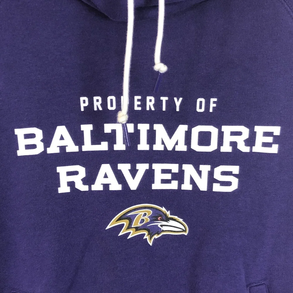 Nike Baltimore Ravens NFL Team Apparel Hoodie Sweatshirt High Neck Purple Sz S